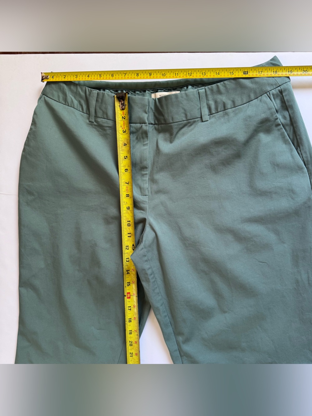 Merona Wide-Leg Mid-Rise Pants in Sage,Size 18 - Picture 4 of 9